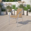 Flash Furniture Aluminum and Rattan Commercial Indoor-Outdoor Restaurant Stack Chair - 2 of 4