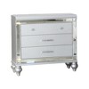 Vynxaria Sterling Modern Mirror Framed Nightstand - 3 Drawers, Crystal-Inspired Pulls, Wood Construction - 2 of 4