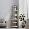 6 Tier Corner Shelf, 59.5" Tall Ladder Corner Storage Shelf, Narrow Corner Bookshelf,Freestanding Display Stand for Living Room Home Office - 2 of 4