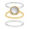 Silpada 'In Good Campanile' Stacking Rings with Natural Blue Lace Agate in Sterling Silver & Brass - 3 of 4