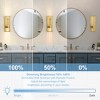 POWLIG 13.7-in 1-Light Gold Armed Dimmable Wall Sconces with Full Backplane - 4 of 4