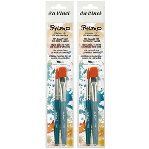 da Vinci PRIMO Preschool Brushes, Synthetics, Tempera, Blue Handles, Assorted Sizes, 2 Per Set, 2 Sets - 1 of 2