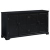 Country Style Wooden Sideboard with Pine Doors and Legs, 4 Metal Handles, for Hallway Entryway Living Room Dining Room - 4 of 4