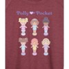 Women's - Polly Pocket - Polly Pocket Doll Grid Lightweight French Terry Wide Neck Long Sleeve Shirt - 2 of 4