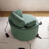 SEVOBAL Oversized Round Chair Lounge Chaise Indoor Sleeper Sofa Couch Bed Fluffy Boneless for Reading Living Room No Assembe, Green, 42.1"*42.1"*34.2" - 3 of 4