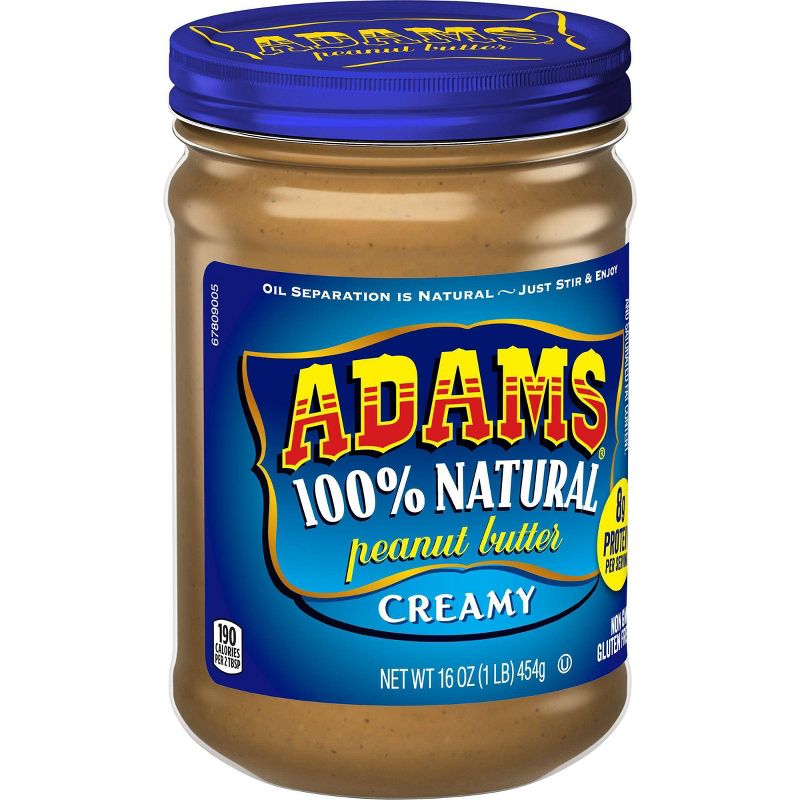 Adams 100% Natural Creamy Peanut Butter - 16oz, 3 of 4