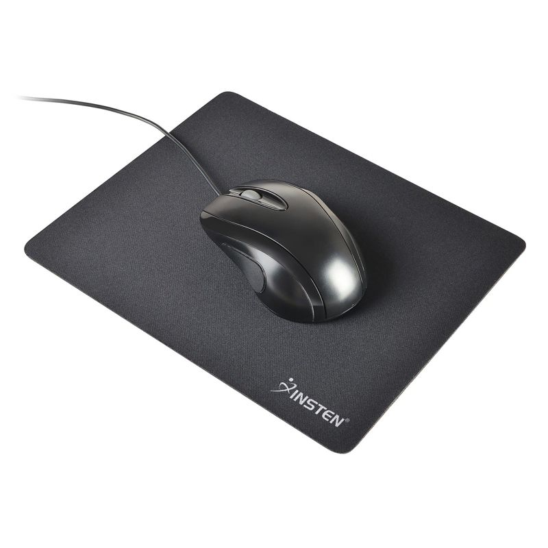 INSTEN 2-Piece Set Mouse Pad for Optical/ Trackball Mouse, Black, 2 of 6