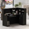 FUFU&GAGA Modern L-Shaped Solid + Manufactured Wood Reception Desk - 2 of 4