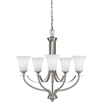 Generation Lighting Barrington 5 light Brushed Steel Chandelier F2252/5BS