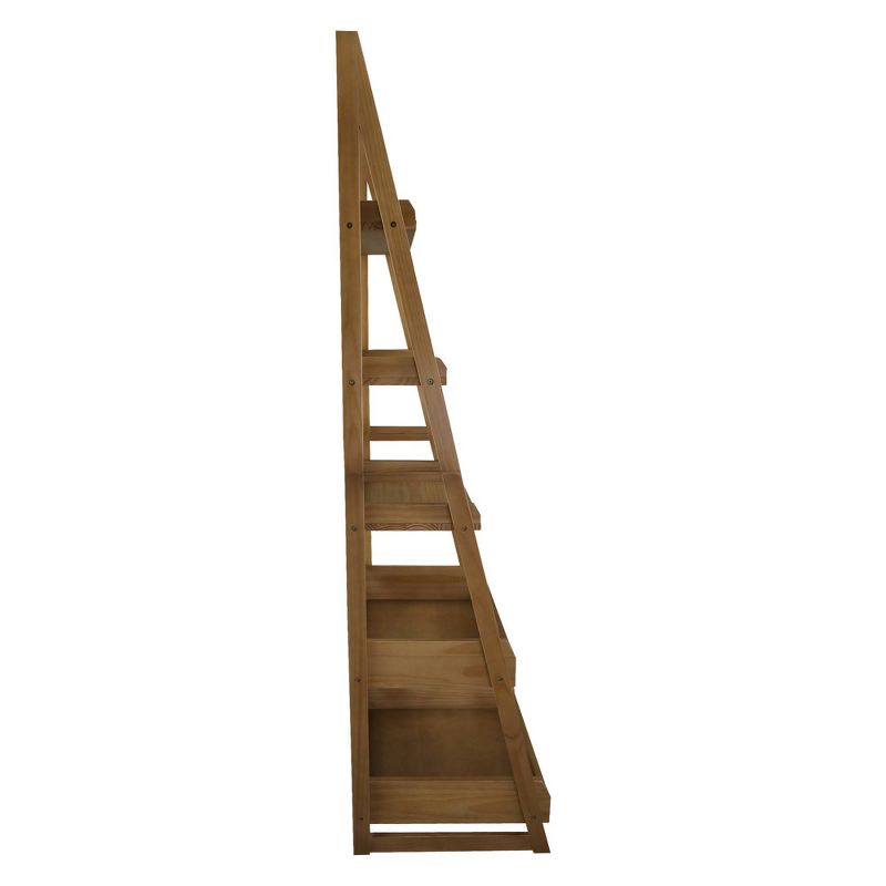 74&#34; 5 Shelf Ladder Bookcase Alpine Gray - Flora Home, 4 of 12