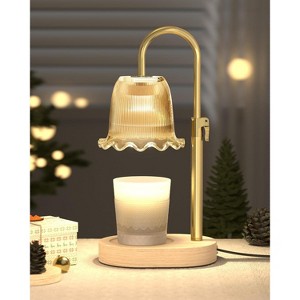 FAAYFIAN Adjustable Candle Warmer Lamp with Timer,Wood Base Metal Shade,Birthday Gifts for Women Mom - 1 of 4
