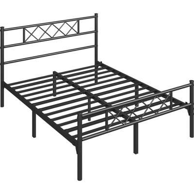 Yaheetech Simple Metal Bed Frame with Headboard&Footboard Slatted Bed Base
