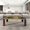 Industrial Metal Coffee Table,48 Inch Black Marble Living Room Table, Modern Minimalist Rectangle Center Table, Marble and Metal Vintage Coffee Table - 3 of 4