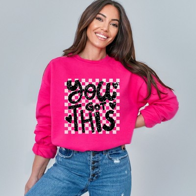 Simply Sage Market You Got This Distressed Checkered Sweatshirt