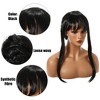 Unique Bargains Women's Wig Straight Hair Wig with Wig Cap 24 Inch Black - 4 of 4