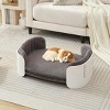 Scandinavian Style Elevated Cat Couch Bed with Washable Mattress, Indoor Pet Furniture for Medium Cats and Dogs -3irtyhousy - 3 of 4