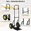 400 LBS Hand Truck Dolly with 10" Rubber Wheels & 35" - 45" Telescoping Handle & Foldable Toe Plate, Hand Truck Steel Trolley for Moving - 2 of 4