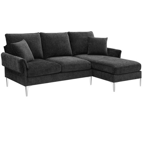 84" L Shaped Convertible Sectional Sofa, Modern 3 Seat Couch with 2 Pillows, Upholstered Sofa Chaise Lounge for Living Room Office Apartment - image 1 of 4