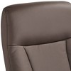 BenchMaster Bruce Chocolate Faux Leather Recliner Chair Modern with Ottoman Footrest Ergonomic Manual Reclining Swivel for Bedroom - 3 of 4