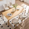 CAVINAS Dining Chairs Kitchen Chairs Mid-Century Modern Upholstered Shell Chair with Ash Wooden Frame for Kitchen - 2 of 4