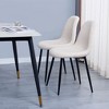 Nordlys Set of 4 Metal and Velvet Dining Chairs Vintage Style Upholstery Dining Room - 2 of 4