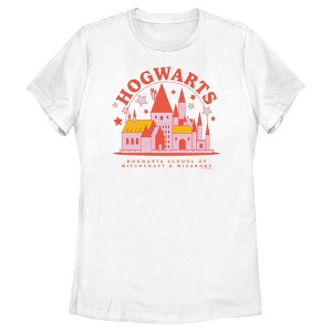 Women's Harry Potter Cute Starry Hogwarts T-Shirt - 1 of 4