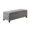 CAVINAS Storage Bench Rectangle Ottoman with Storage Ottoman Tufted Top for Entryway - 3 of 4