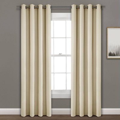 Macochico Outdoor Velcro Tab Top Curtains Panels Beige 52W x 84L Thermal  Insulated Privacy Protection Lightproof Water Repellent Blackout Drapes for