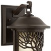 John Timberland Mission Outdoor Wall Light Fixture Bronze Tree Motif 12 1/4" Amber Glass Lantern for Exterior House Porch Patio - 3 of 4