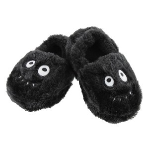 CTM Toddler's Monster Fuzzy Assorted Slippers, 9, Black : Target