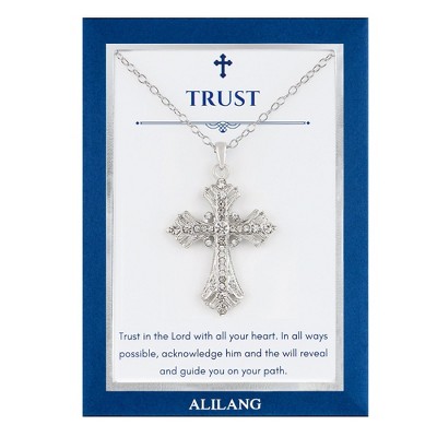 Anna-Kaci Silvery Tone Celtic Cross Pendant Necklace with Religious Gift Message Card & Envelope Jewelry Gifts