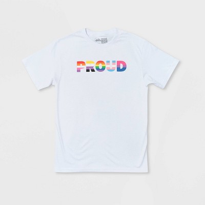 Pride Adult Short Sleeve 'Proud' T-Shirt - White