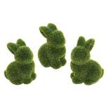 Gallerie II Moss Flocked Easter Bunny Set of 3