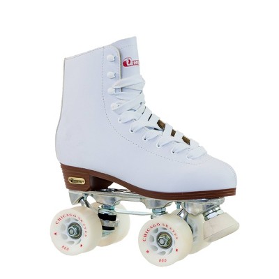 Chicago Skates Women's Deluxe Leather Rink Roller Skates - White (9)