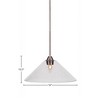 Toltec Lighting Paramount 1 - Light Pendant in  Brushed Nickel with 16" Clear Bubble Shade - 2 of 2