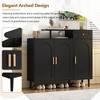 LOVMOR Elegant Shoe Cabinet with Arched Doors and Drawer - 3 of 4