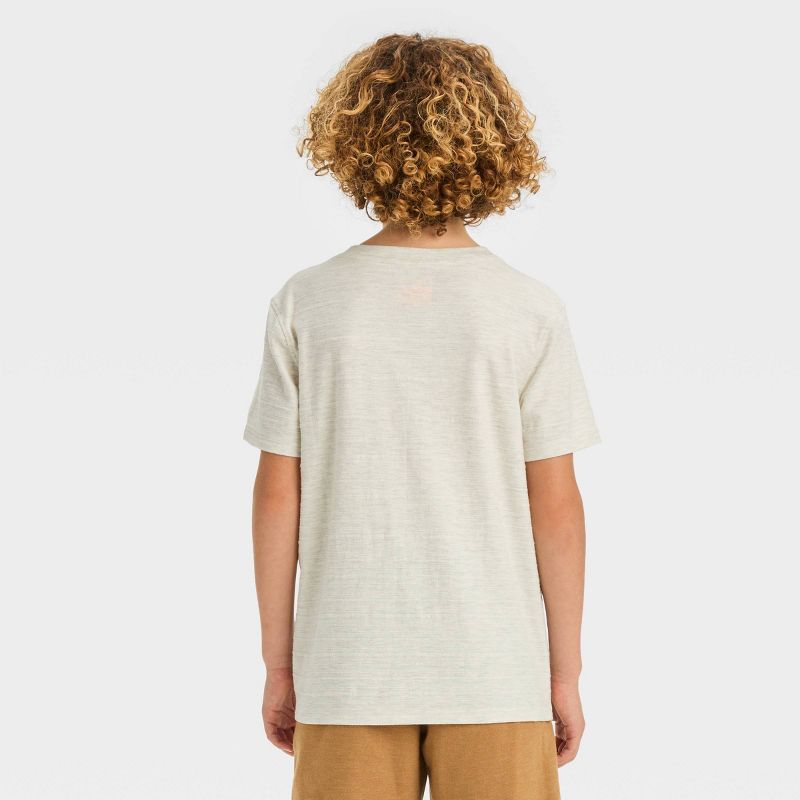 Boys' Short Sleeve Jacquard Henley Shirt - Cat & Jack™, 3 of 5