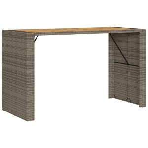 vidaXL Garden Bar Table Grey - 1 of 1