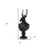 HomeRoots 23" Black Polyresin Suited Deer Bust Tabletop Sculpture - 3 of 4