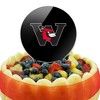 Wesleyan University Secondary Logo Acrylic Cake Topper Party Decoration for Wedding Anniversary Birthday Graduation - 4 of 4