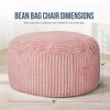 Itopfox 5ft Large Plush Bean Bag Chair with Stripe Cover for Adults, Living Room, Bedroom, Dorm, Office - Cozy & Comfortable - 2 of 4