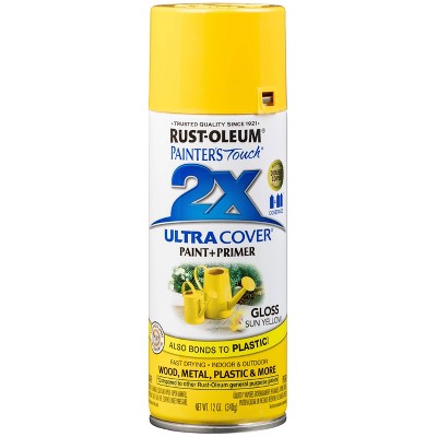 Rust-Oleum 12oz 2X Painter's Touch Ultra Cover Gloss Sun Spray Paint Yellow