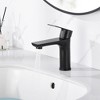 Stainless Steel Bathroom Sink Faucet, Single Handle Lavatory Faucet, Matte Black - 2 of 4