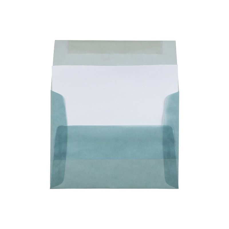 JAM Paper A2 Translucent Vellum Invitation Envelopes 4.375 x 5.75 Ocean Blue PACV602I, 3 of 5
