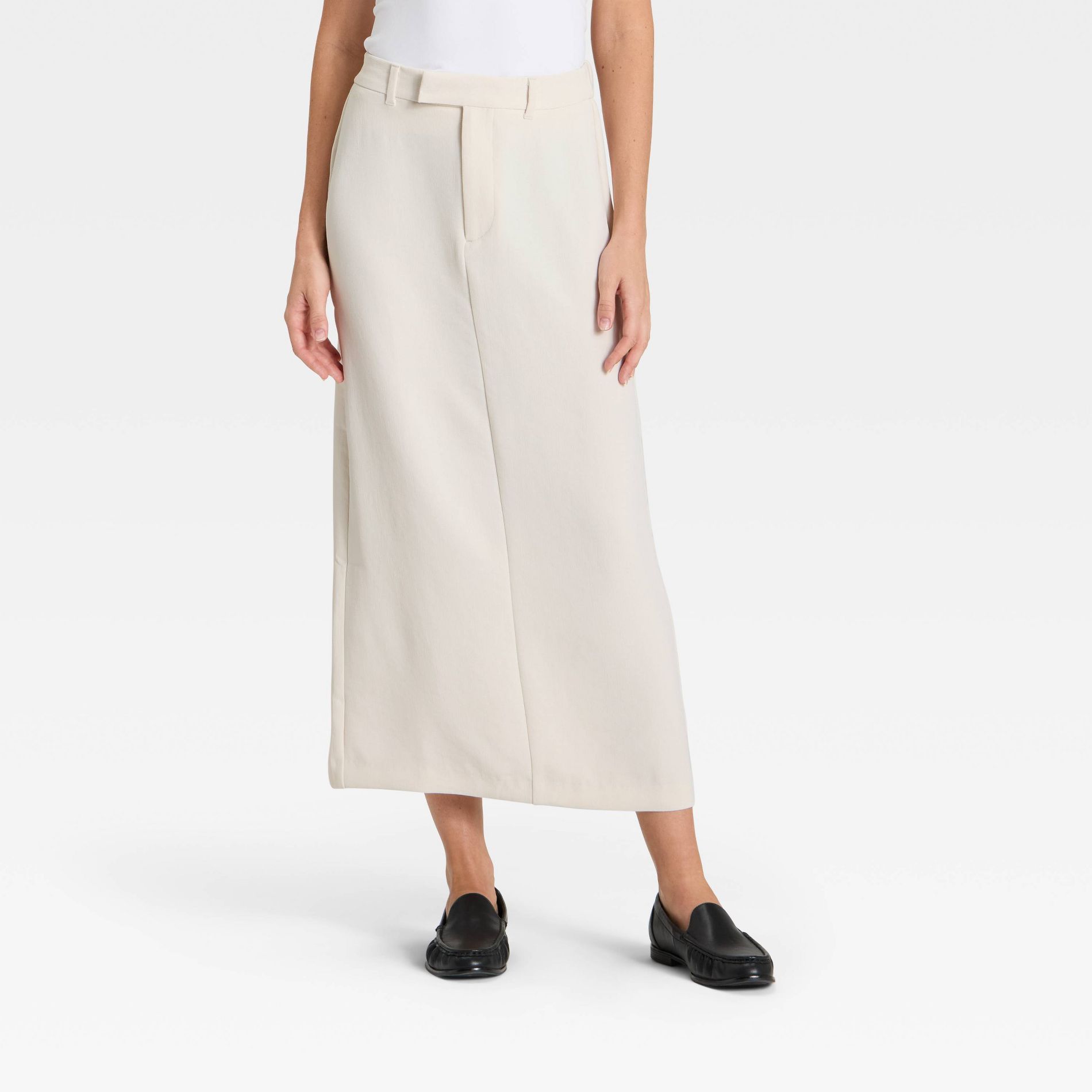 Women's Tailored Signature Crepe Maxi Skirt - A New Day™