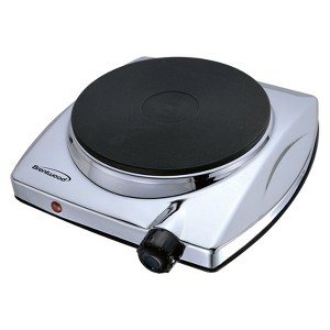 Brentwood Electric 1000W Single Hot Plate in Chrome Finish - 1 of 4