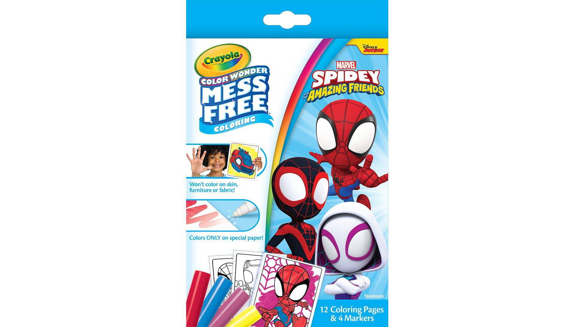 Crayola Color Wonder Spidey and His Amazing Friends Mini Box Set: Mess Free Spider-Man Coloring Book for Kids 3+