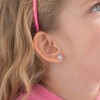 Girl's CZ Encircling Solitaire Screw Back Sterling Silver Earrings - In Season Jewelry - 3 of 4