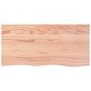 vidaXL Table Top, Light Brown 39.4"x19.7"x(0.8"-1.6") Treated Solid Wood Oak - 3 of 4