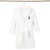 Personalized Linum Kids 100% Polyester SUPER PLUSH Double Brushed Hooded Bathrobe in Black Bookman Font - 3 of 3